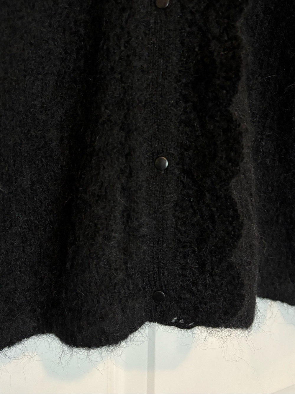 NWT Sezane Angie Kid Mohair Cardigan Sweater Black S - Picture 5 of 10